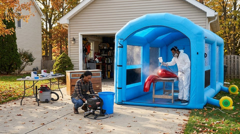 Inflatable Paint Booth Guide: Pro-Level Spray Painting in Your Driveway