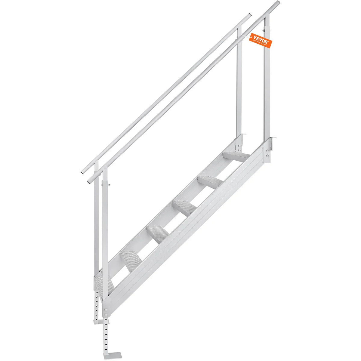VEVOR Dock Ladder, 43''-51'' Adjustable Height, 500 lbs Load Capacity, Aluminum Alloy 6 Steps Pontoon Boat - view 20