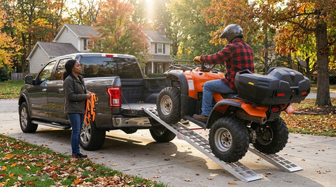 Hauling Season: How to Load an ATV, Mower or Snowblower the Safe Way