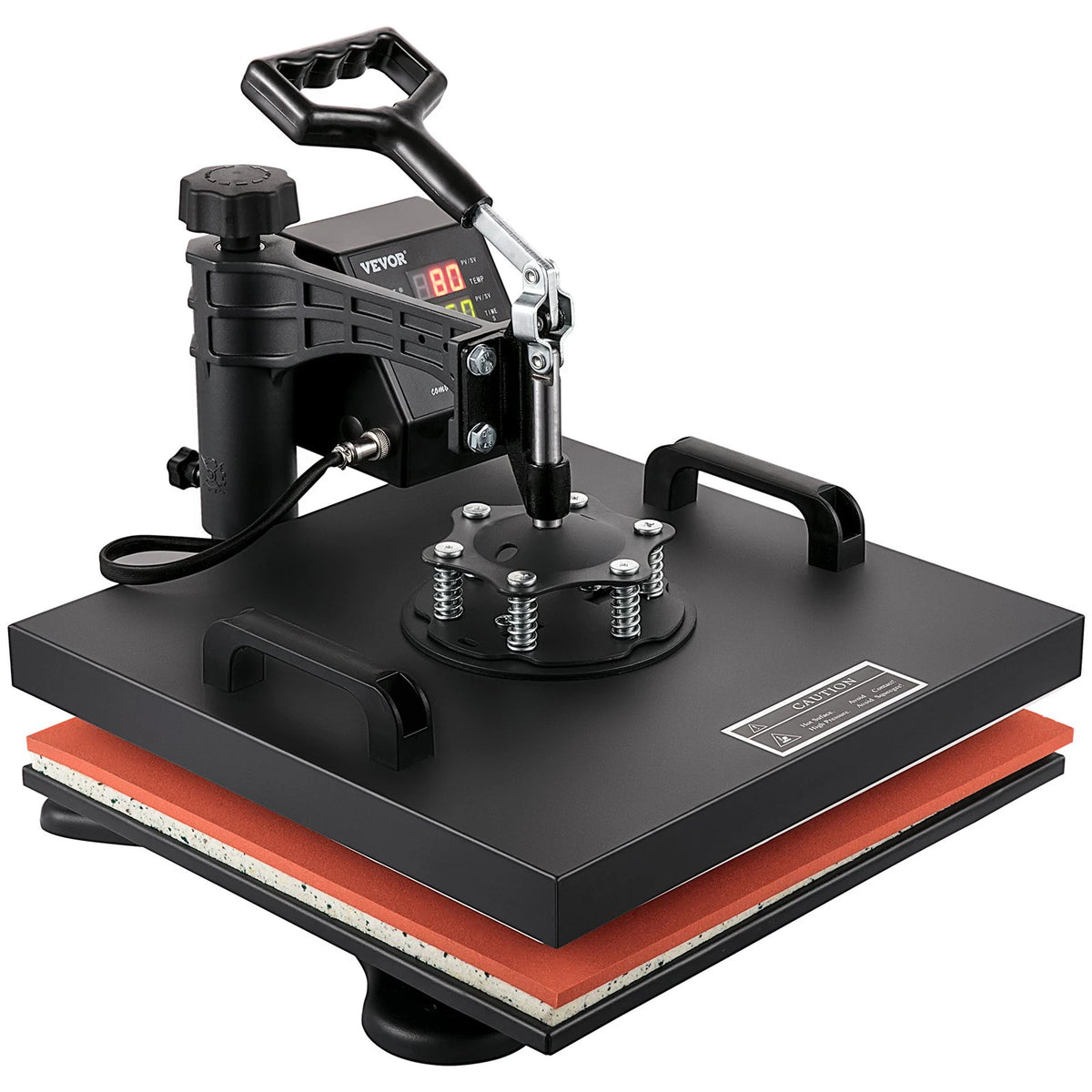 VEVOR Heat Press Machine 15x15Inch 8pcs 1050W Combo Digital Multifunctional Sublimation Heat Transfer Machine Dual LED Display for T Shirts Hat Mug Cap Plate Swing Away Design