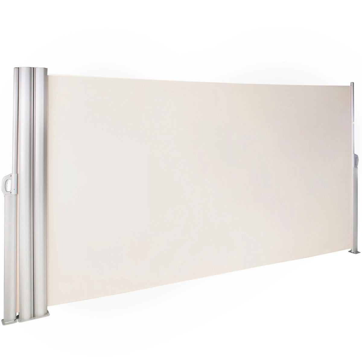 VEVOR Retractable Side Awning, 71''x 236'' Aluminum Outdoor Privacy Screen, 280g Polyester Water-proof Retractable Patio Screen, UV 30+ Room Divider Wind Screen for Patio, Backyard, Balcony, Beige