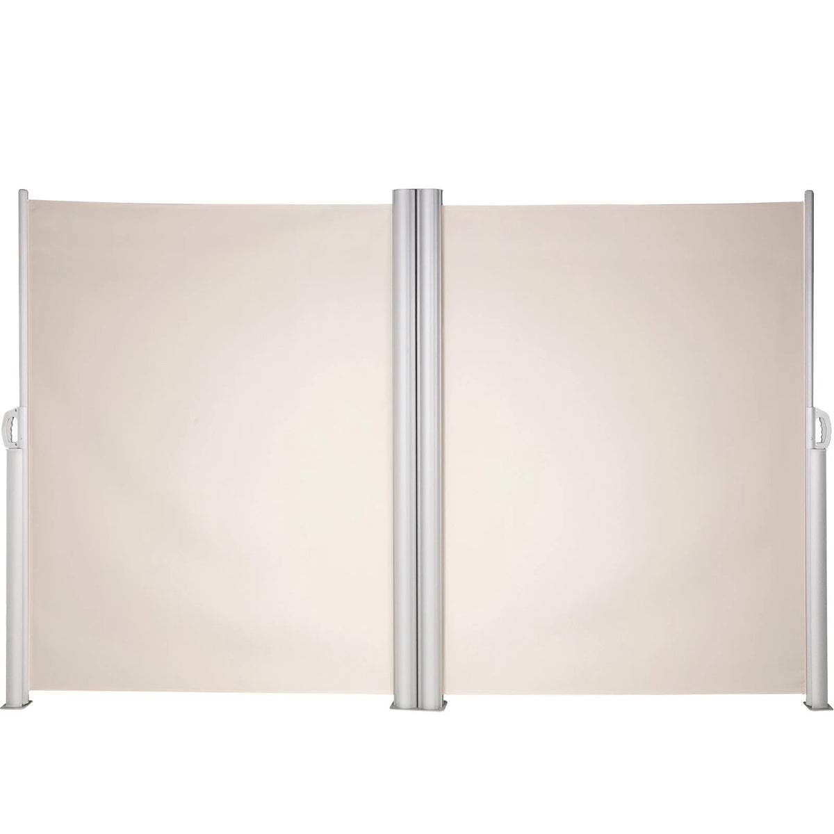 VEVOR Retractable Side Awning, 71''x 236'' Aluminum Outdoor Privacy Screen, 280g Polyester Water-proof Retractable Patio Screen, UV 30+ Room Divider Wind Screen for Patio, Backyard, Balcony, Beige