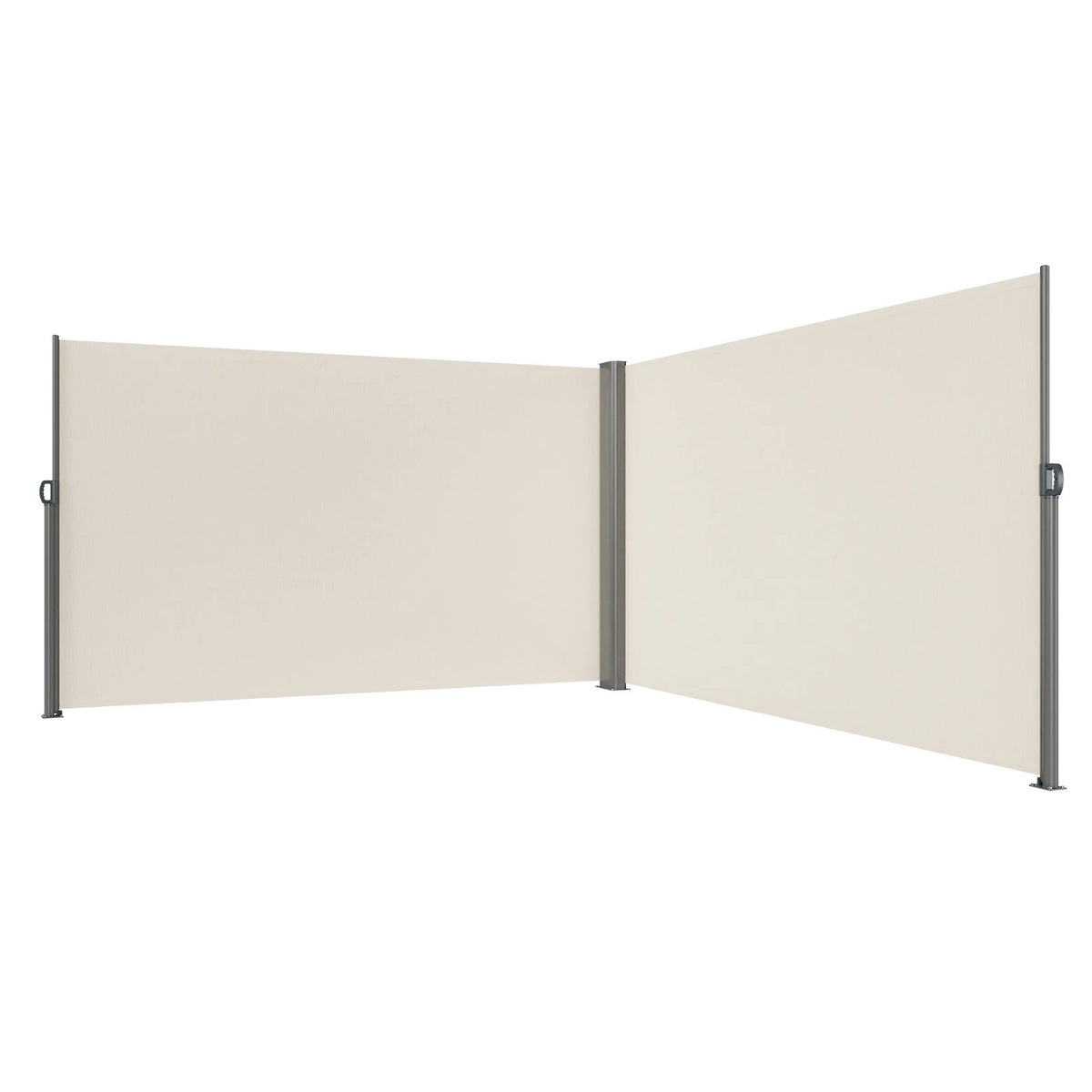 VEVOR Retractable Side Awning, 71''x 236'' Aluminum Outdoor Privacy Screen, 280g Polyester Water-proof Retractable Patio Screen, UV 30+ Room Divider Wind Screen for Patio, Backyard, Balcony, Beige