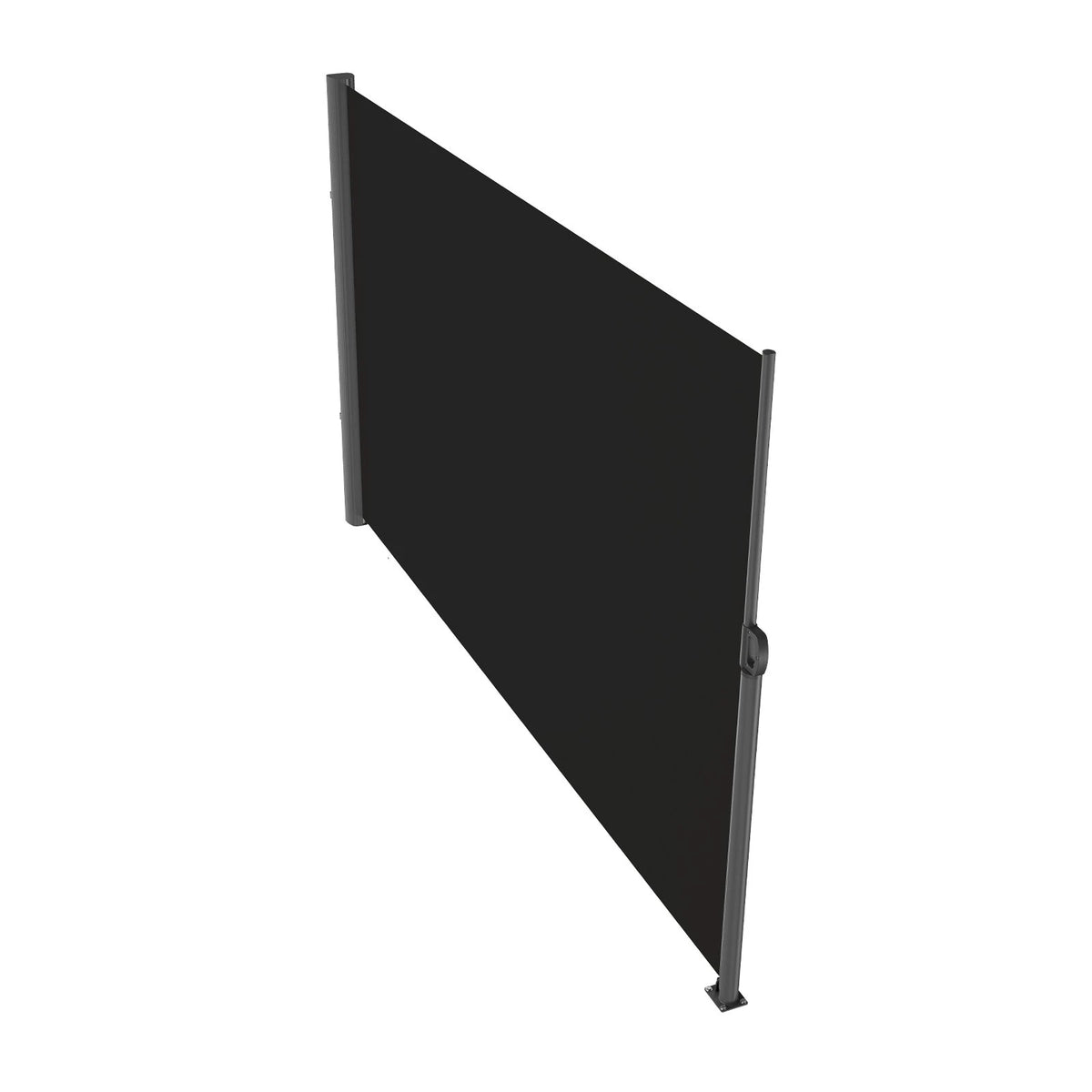 VEVOR Retractable Side Awning, 71''x 118'' Aluminum Outdoor Privacy Screen, 280g Polyester Water-proof Retractable Patio Screen, UV 30+ Room Divider Wind Screen for Patio, Backyard, Balcony, Black