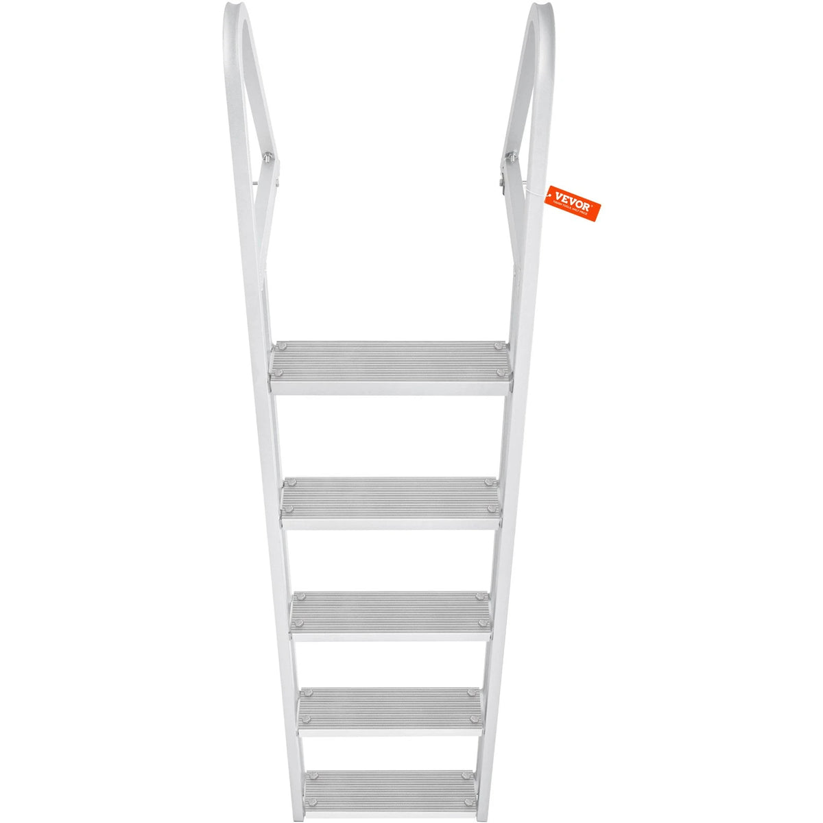 VEVOR Removable Dock Ladder 5 Steps, 350 lbs Load Capacity, Pontoon Boat Ladder with 4'' Wide Step & Nonslip Design for Ship/Lake/Pool/Marine Boarding