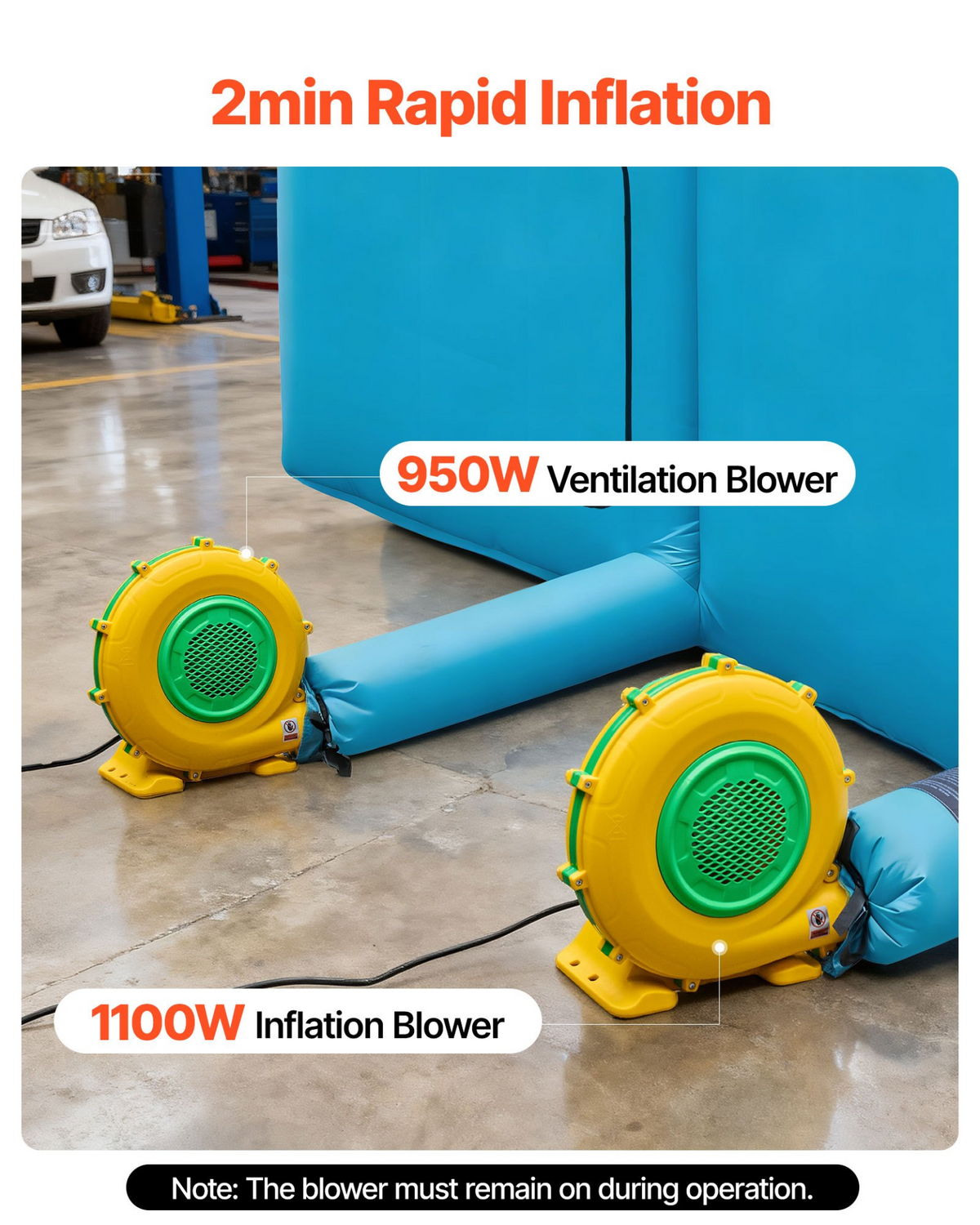 VEVOR Inflatable Paint Booth 39.37 x 16.40 x 13.12 ft - view 3