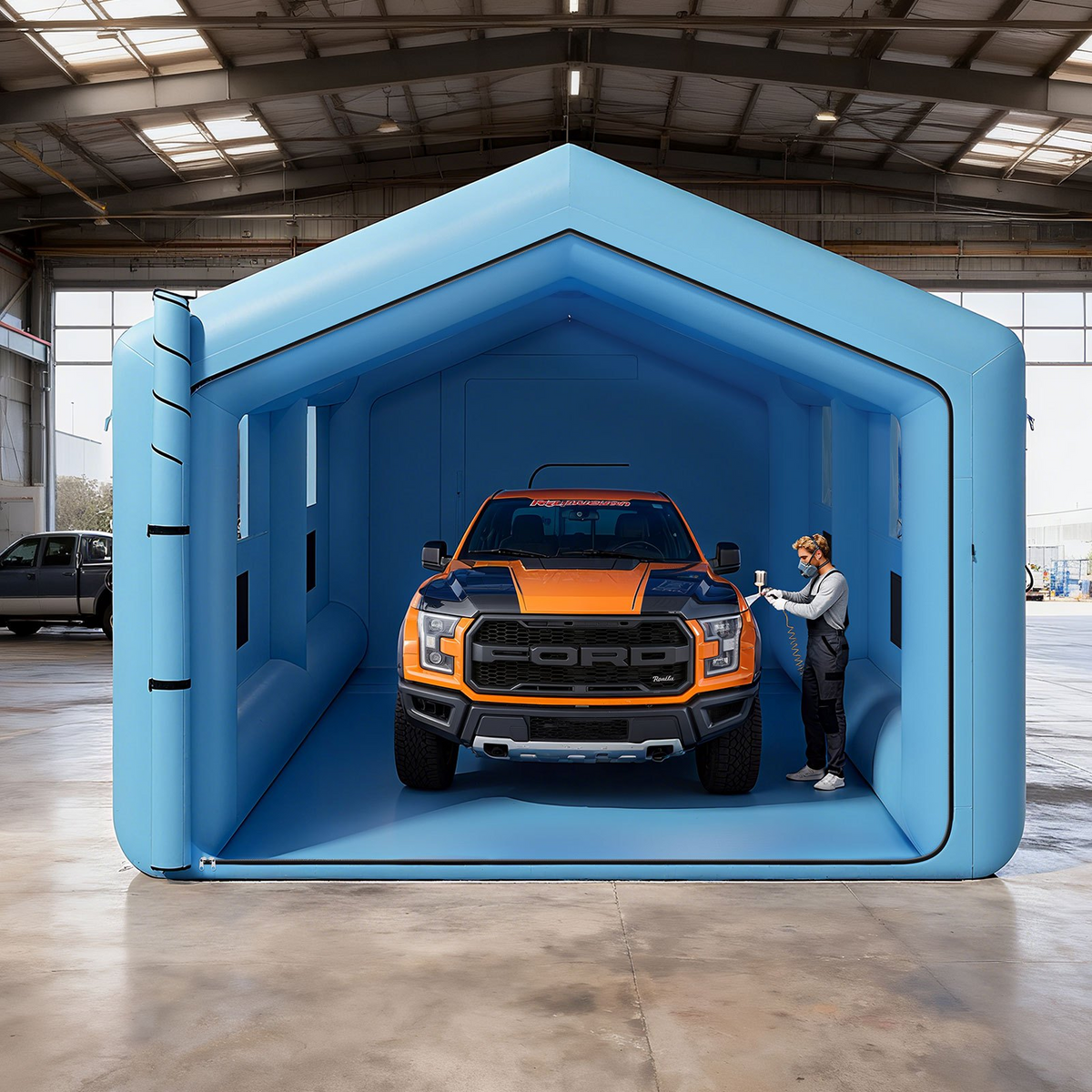 VEVOR Inflatable Paint Booth 39.37 x 16.40 x 13.12 ft - view 7