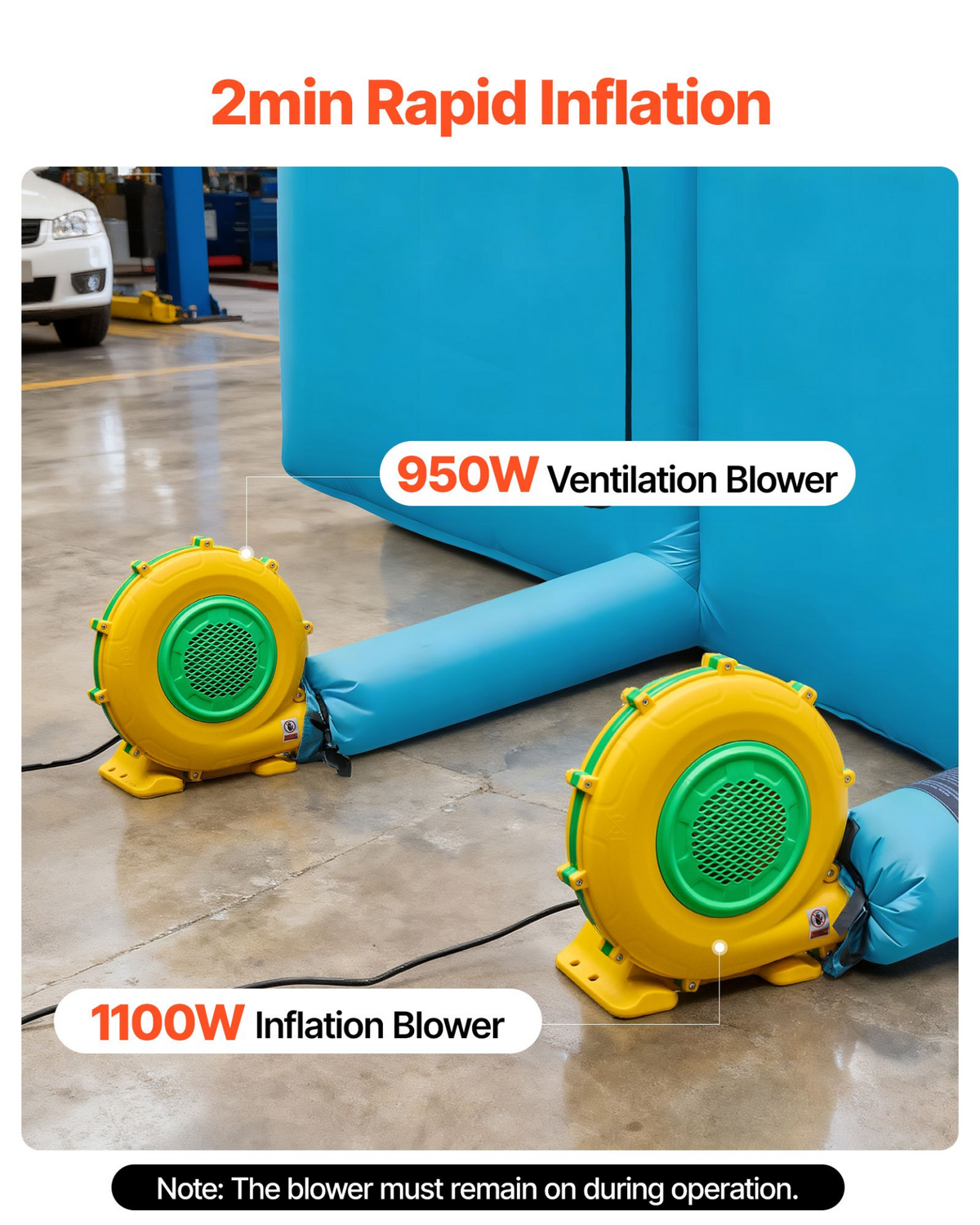 VEVOR Inflatable Paint Booth 32.81 x 19.69 x 13.12 ft - view 3