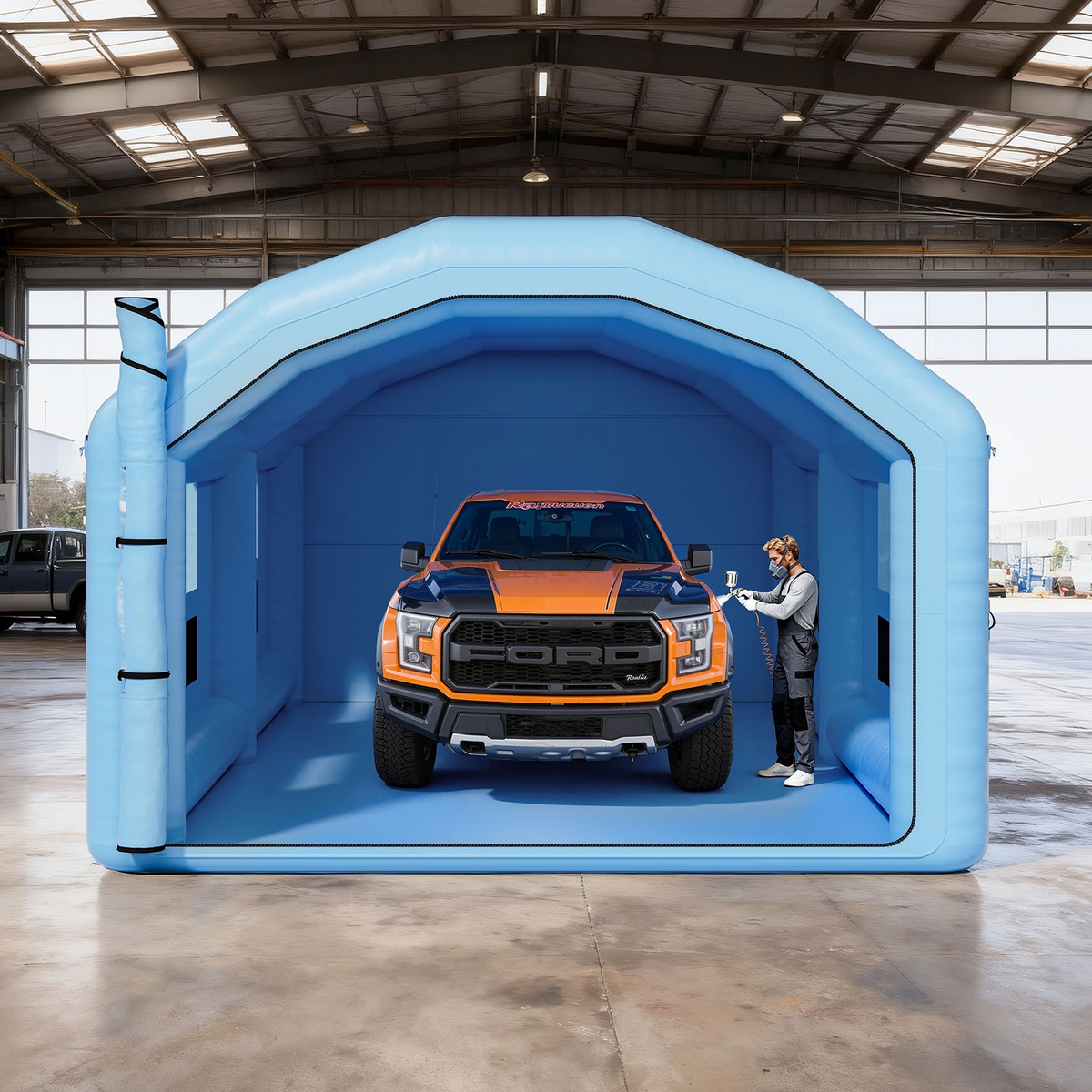 VEVOR Inflatable Paint Booth 32.81 x 19.69 x 13.12 ft - view 7