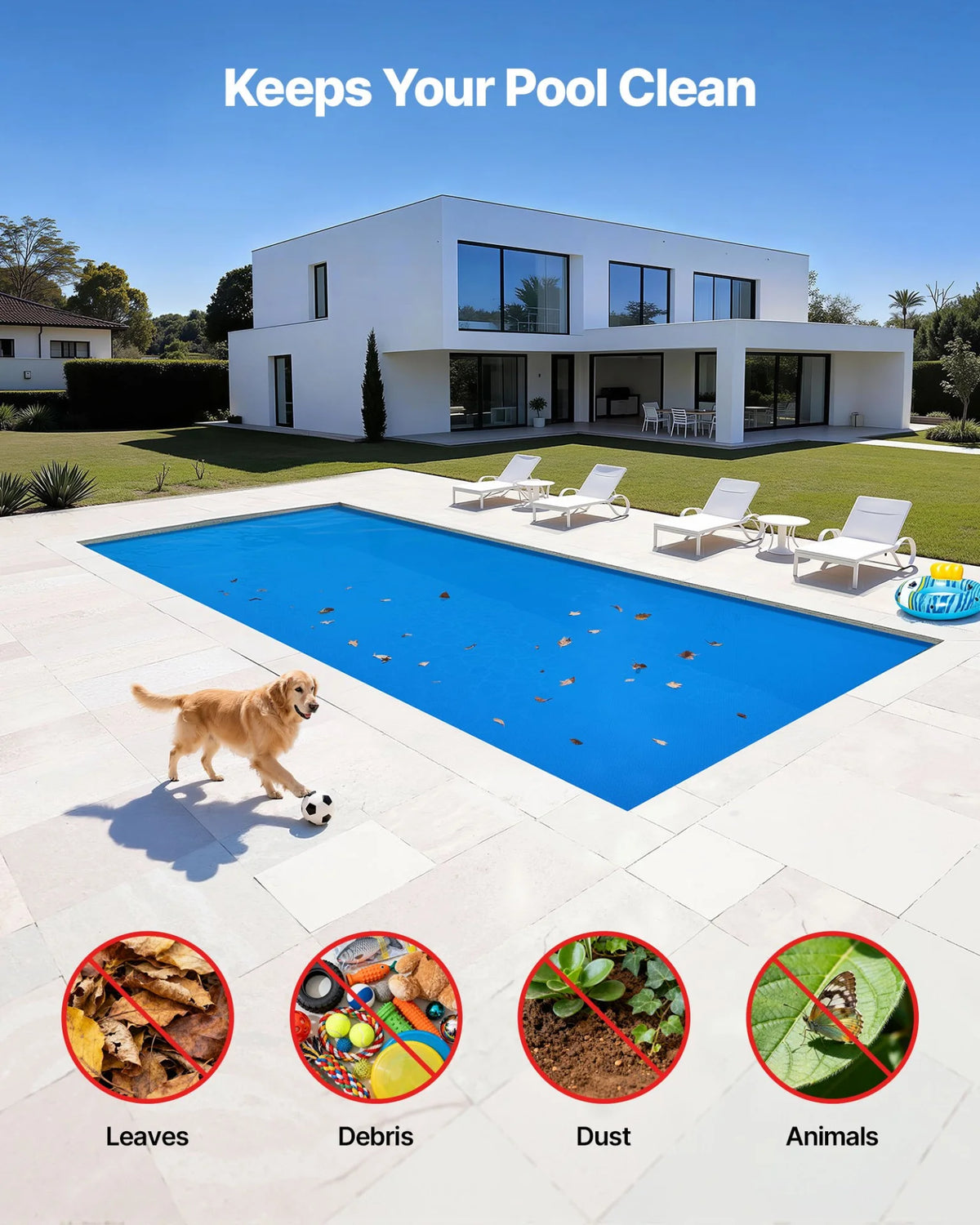 VEVOR Solar Pool Cover, 36 x 16 ft Rectangle Pool Bubble Cover, 12 Mil Pools Solar Blanket with Bubble & PE - view 5