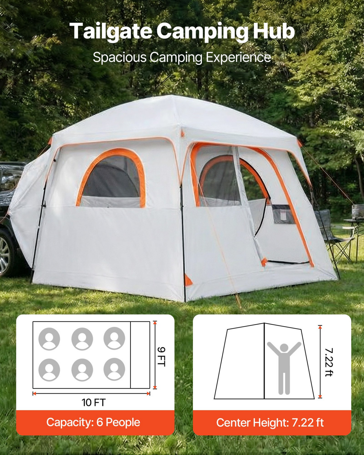 VEVOR Large SUV Tent for 6 Person
