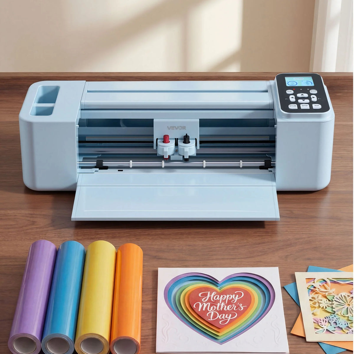 VEVOR Vinyl Cutting Machine, 12 in, Button and Screen Controlled Vinyl Cutter, 5000+ Built-in Design - view 7