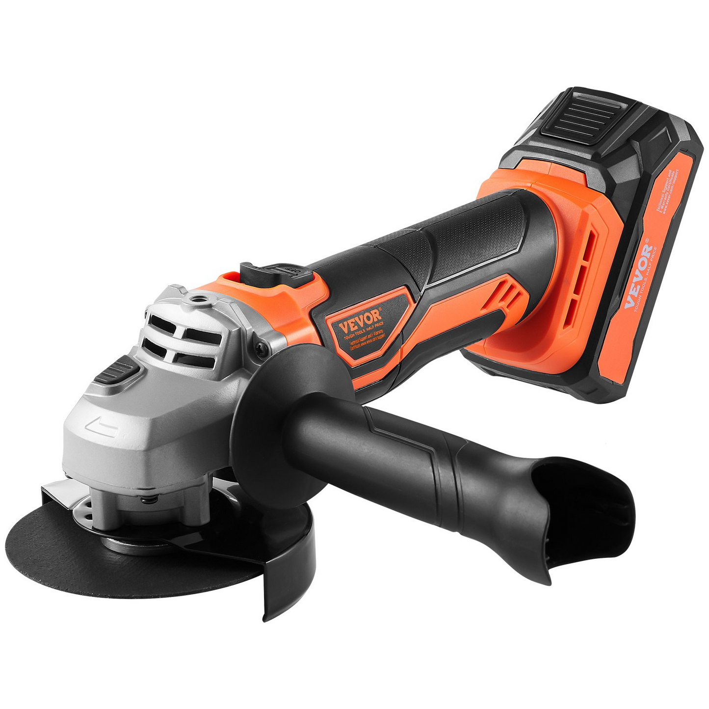 VEVOR Cordless Angle Grinder Kit For 4-1/2'' 9000 rpm, Cordless Electric Grinder Power with 20V Fast Charger for Cutting, Polishing, Grinding, Rust Removal