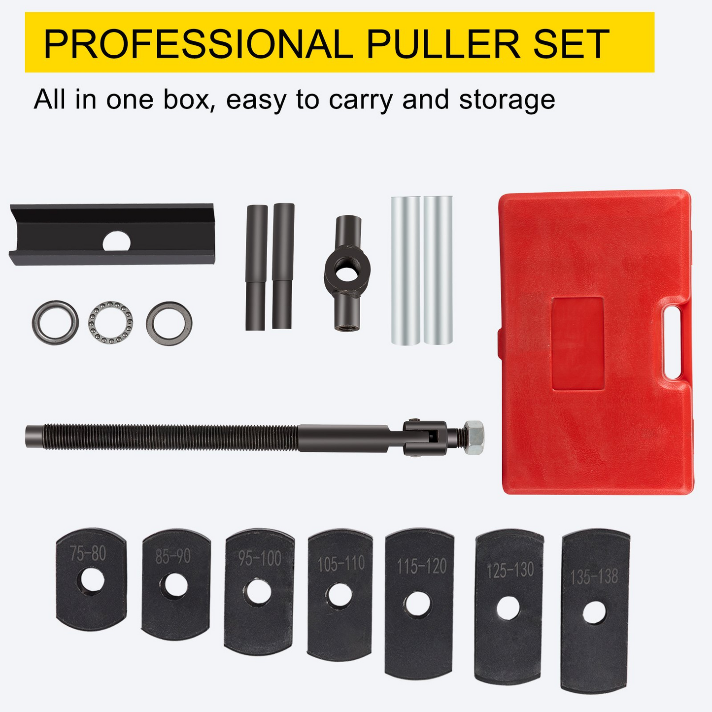 VEVOR Liner Puller Cylinder Liner Puller, Diesel Engines Liner Puller Tool, Both Dry-Type and Wet-Type Fit Diameter of 75 mm-138 mm, Universal Cylinder Liner Puller Tool Set for Auto Repair