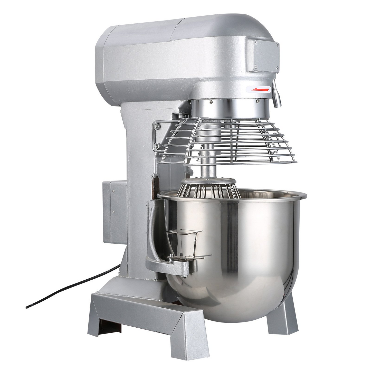 VEVOR Commercial Food Mixer 15Qt 600W 3 Speeds Adjustable 110/178/390 RPM Heavy Duty 110V with Stainless Steel Bowl Dough Hooks Whisk Beater Premium for Schools Bakeries Restaurants Pizzerias