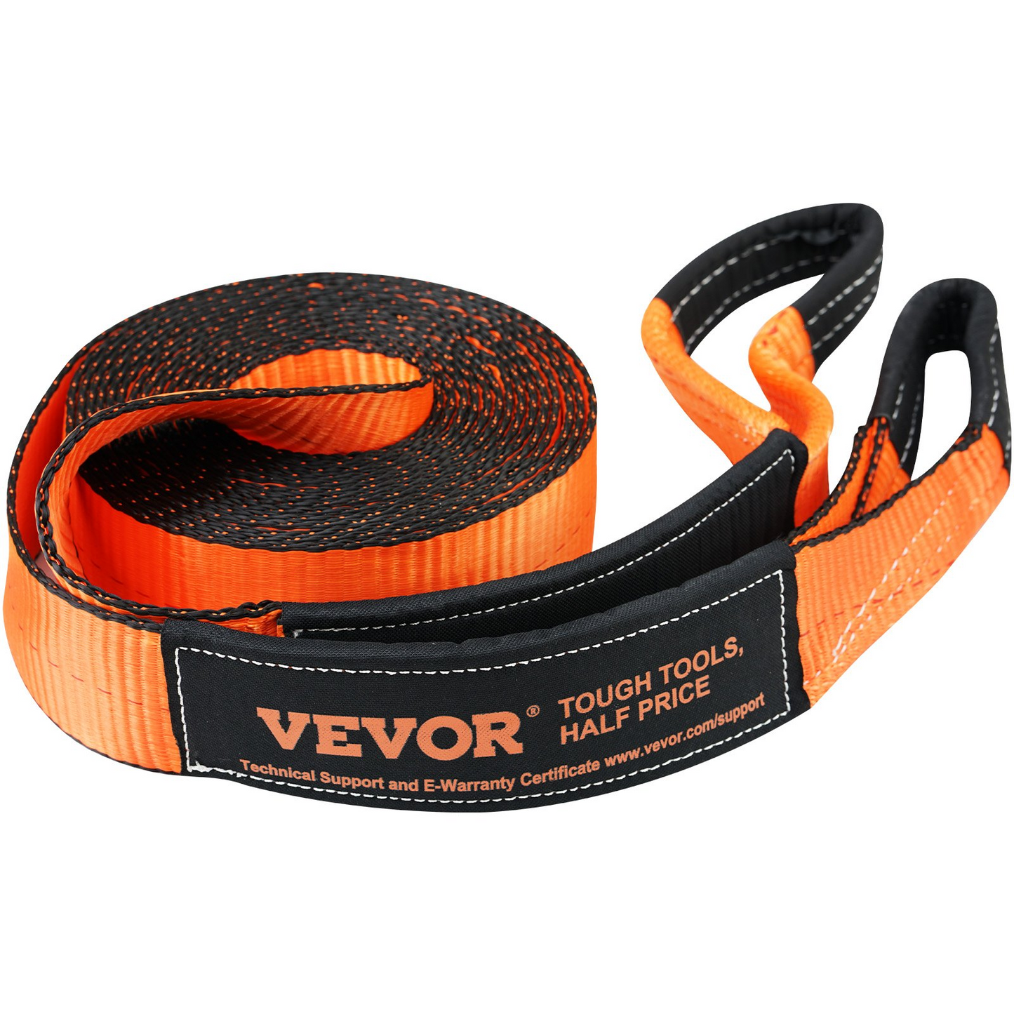 VEVOR Off-Road Recovery Kit, 3" x 30', Heavy Duty Winch Recovery Kit with 30,000 lbs Tow Strap, 44,092 lbs D-Ring Shackles, Shackle Receiver and Storage Bag, for ATVs, Jeeps, Off-Road Vehicles, Trucks