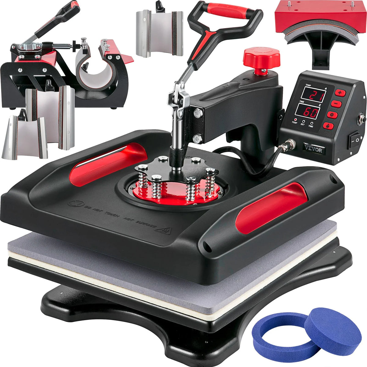 VEVOR Upgrade Heat Press Machine ETL Safety Certification 15 x 15 in 8-in-1 Heat Press Power-Saving
