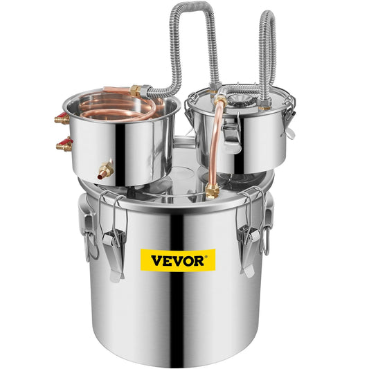 8Gal Home Use Moonshine Still Brewing Stainless Steel Water Wine Alcohol Double Keg - view 1