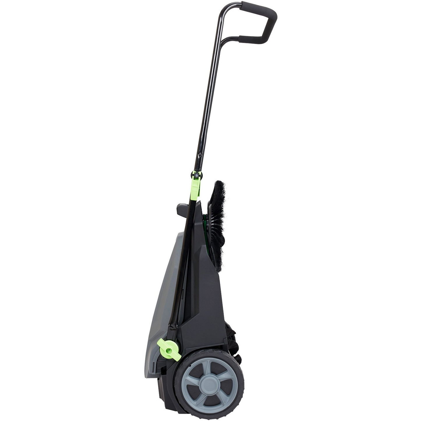 VEVOR Walk-behind Hand Push Floor Sweeper, 25.6" Sweeping Width Floor Sweeper Manual Non-Electric, 5-Gallon Waste Container, Angle & Height Adjustable Folding Handle for Walkway, Yard, Garage, Patio