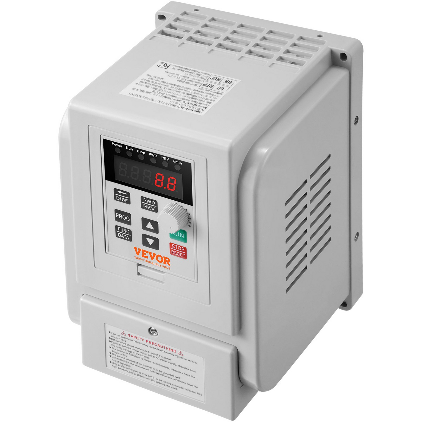 VEVOR VFD 4KW，18A，5HP Variable Frequency Drive for 3-Phase Motor Speed Control