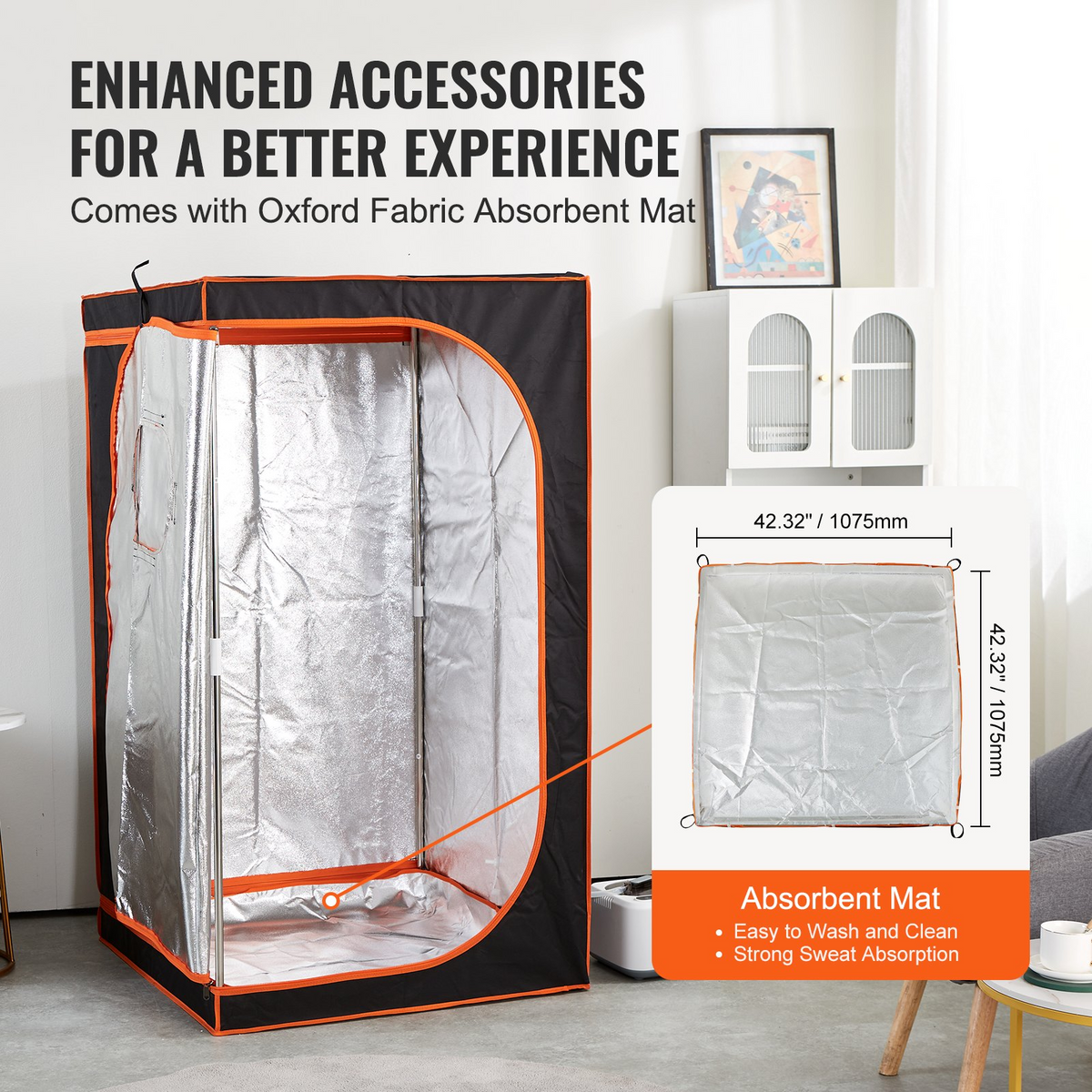 VEVOR Portable Steam Sauna Tent Full Size 1000W Personal Sauna Blanket Kit for Home Spa - view 4