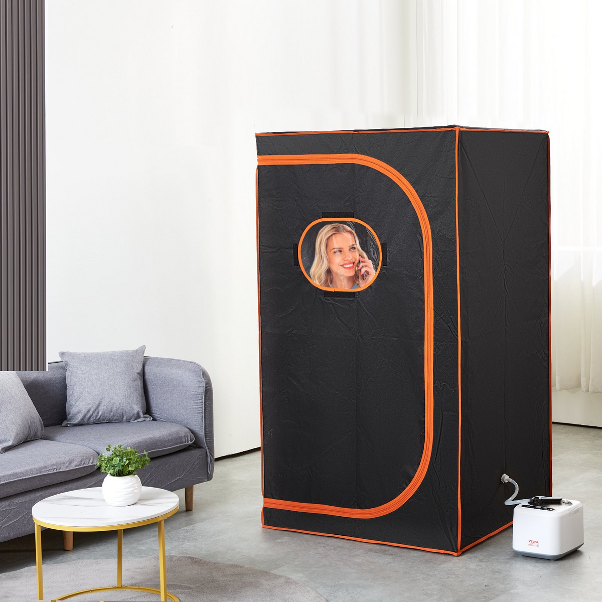 VEVOR Portable Steam Sauna Tent Full Size 1000W Personal Sauna Blanket Kit for Home Spa - view 7