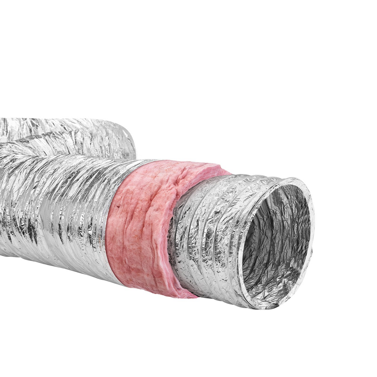 VEVOR Dryer Vent Hose, 6'' Insulated Flexible Duct 25FT Long with 2 Duct Clamps, Heavy-Duty Three Layer Protection for HVAC Heating Cooling Ventilation and Exhaust, R-6.0 Flame Resistance Value