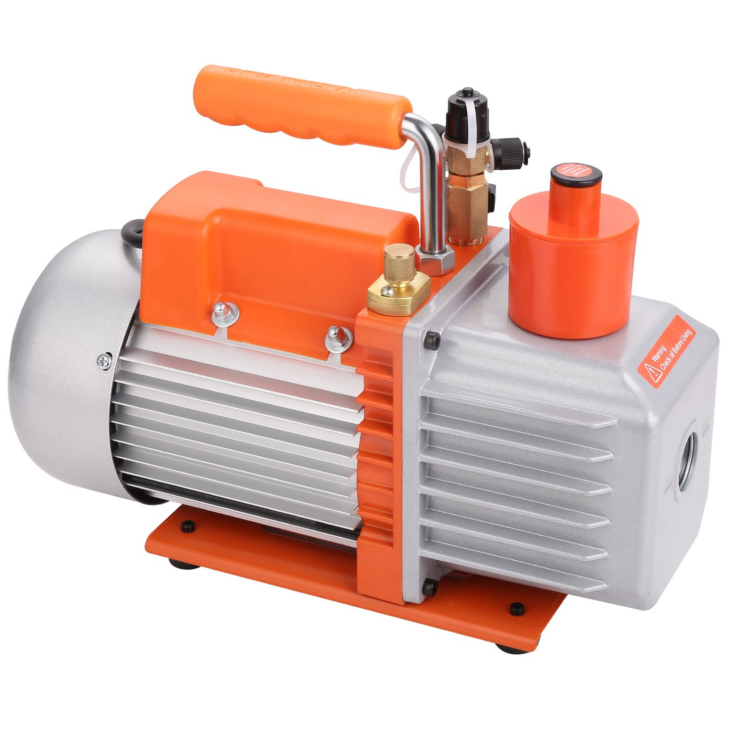 VEVOR 1/3 HP 2 Stage Rotary Vane Vacuum Pump, 5 CFM, 120V Air Conditioning Vacuum Pump, 1/4" SAE Male 3/8" SAE Male 1/2" ACME Male Inlet, for HVAC Repair, Refrigeration Maintenance, Resin Degassing