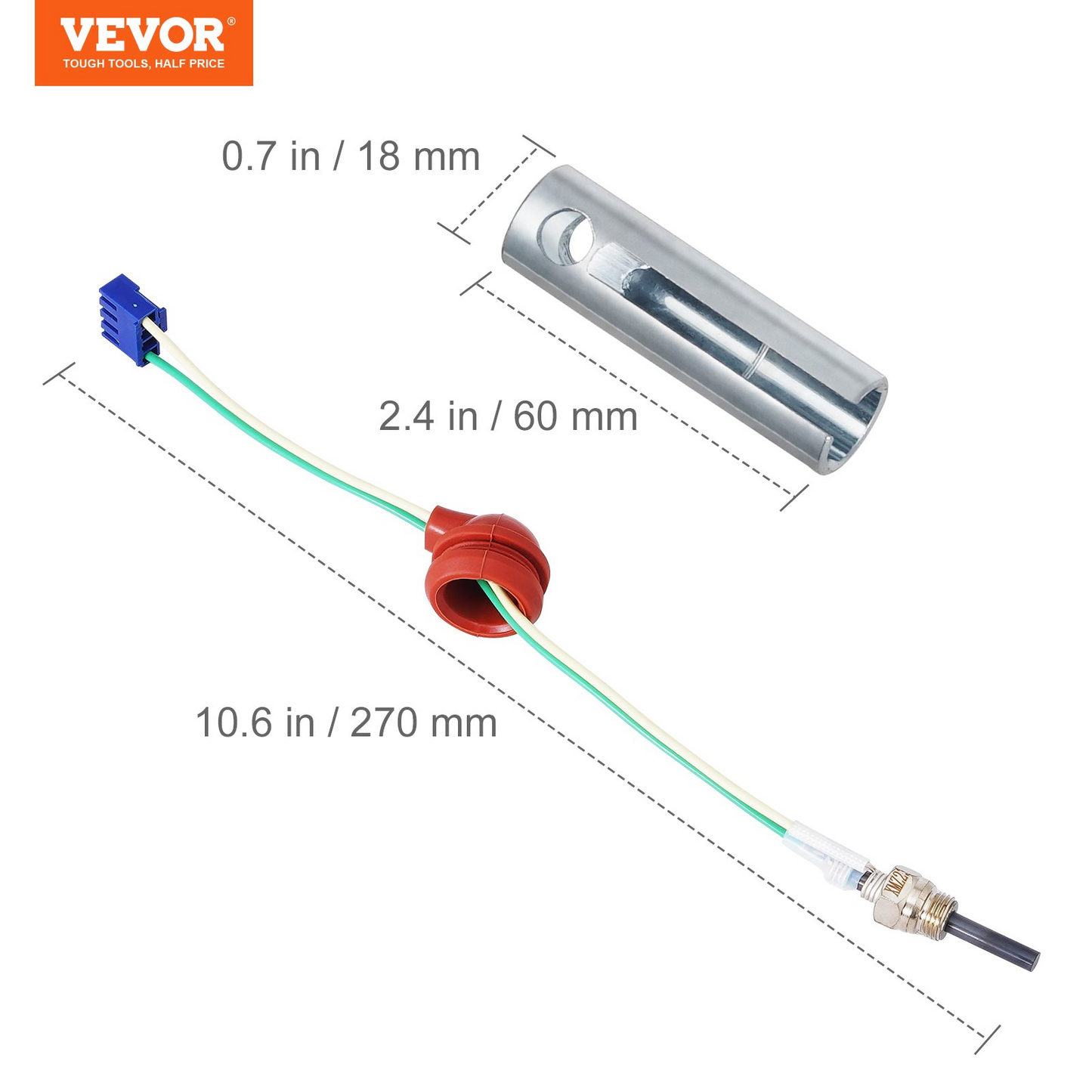 VEVOR Diesel Heater Glow Plug Kit, Ceramic Glow Plug Repair Kit, Air Diesel Parking Heater Part with Removal Fitting Tool, Diesel Heater Rebuild Kit for 2KW/5KW/8KW Diesel Heater Replacement