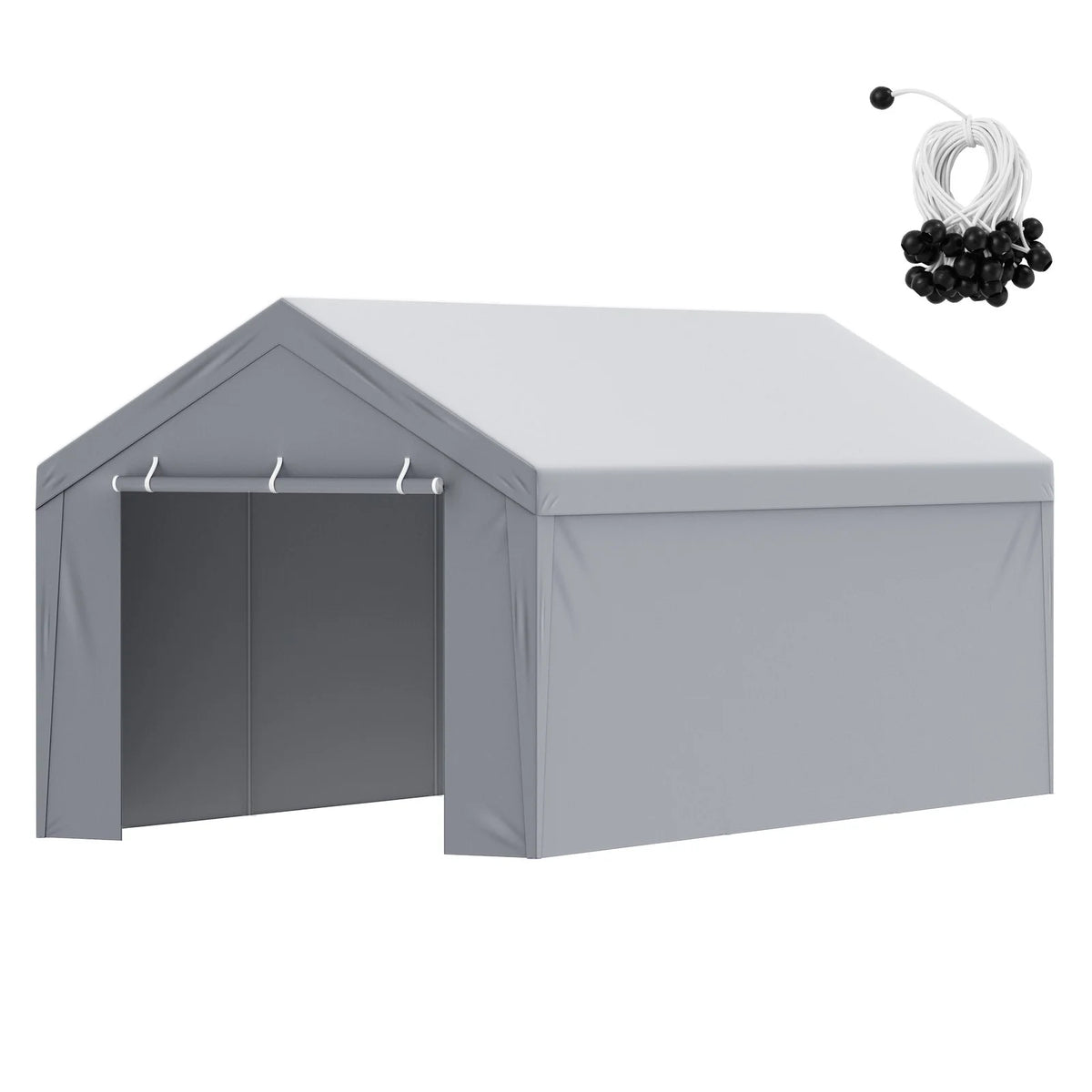 VEVOR Carport Replacement Canopy Cover Top + Side Wall 10 x 20 ft - view 8
