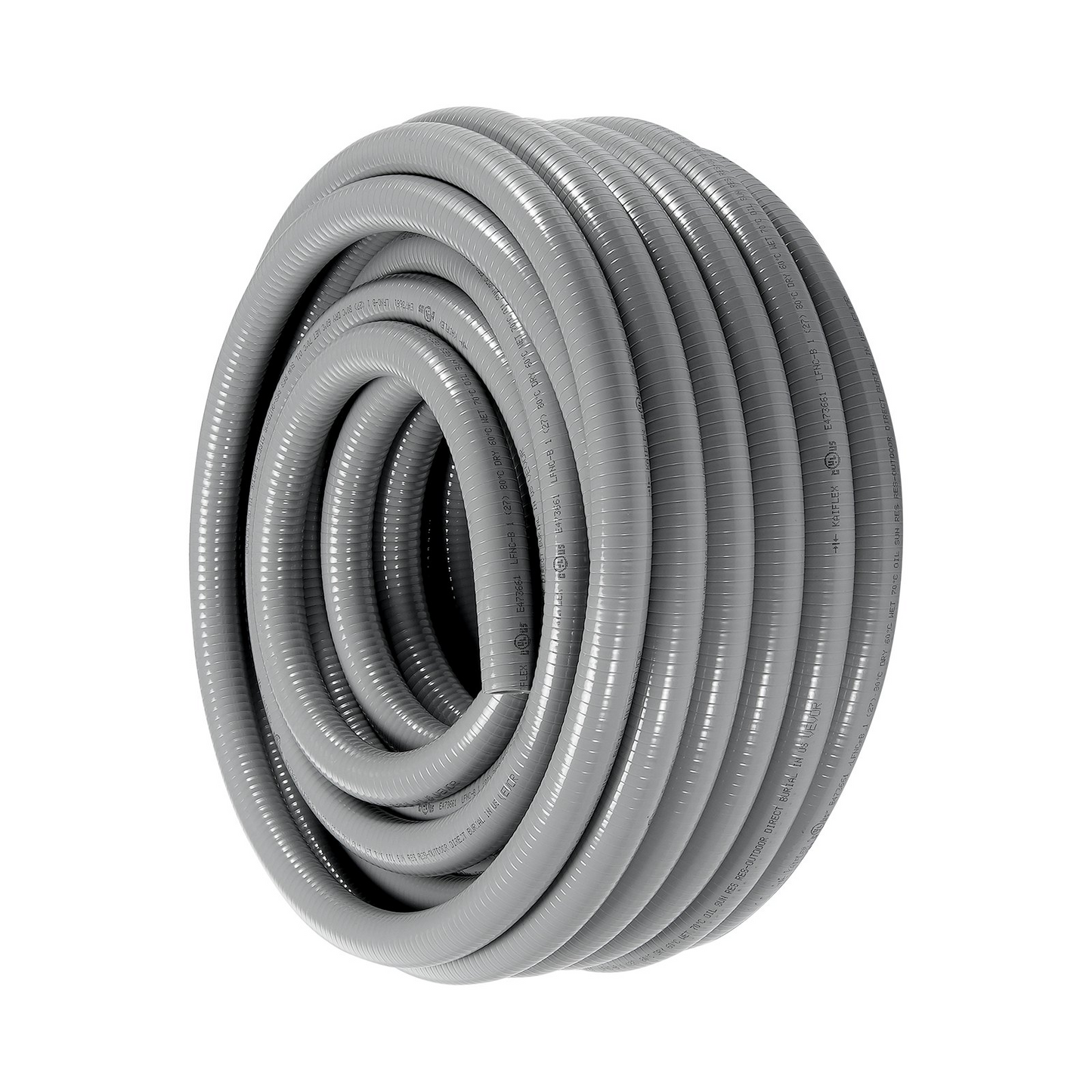 VEVOR 1-Inch Flexible Electrical Conduit, 100 ft, PVC Liquid-Tight Conduit Non-Metallic with 5 Straight and 5 90-Degree Conduit Connector Fittings, for Air Conditioning Motor Controller Pump, IP65