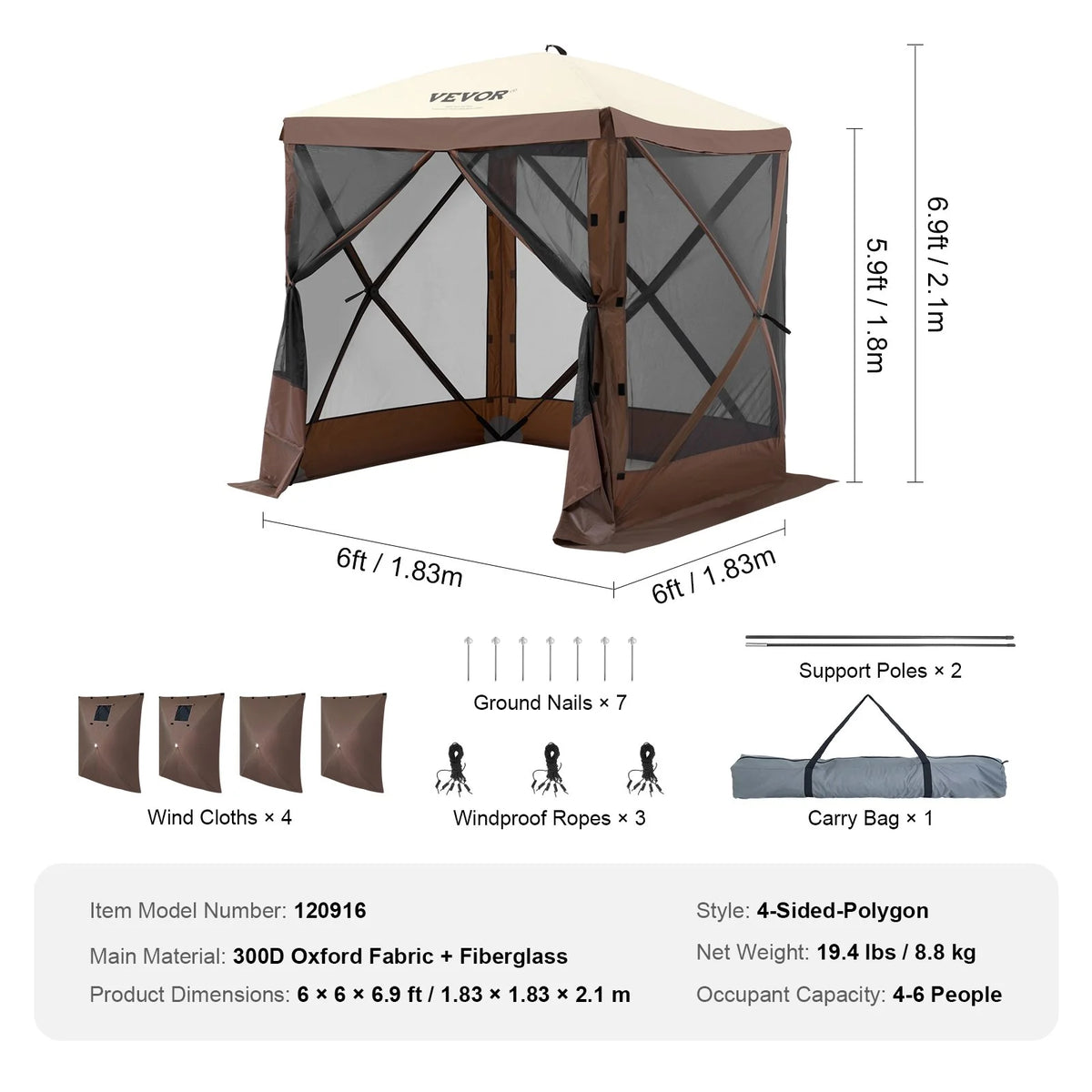 VEVOR Pop Up Gazebo Tent - view 6