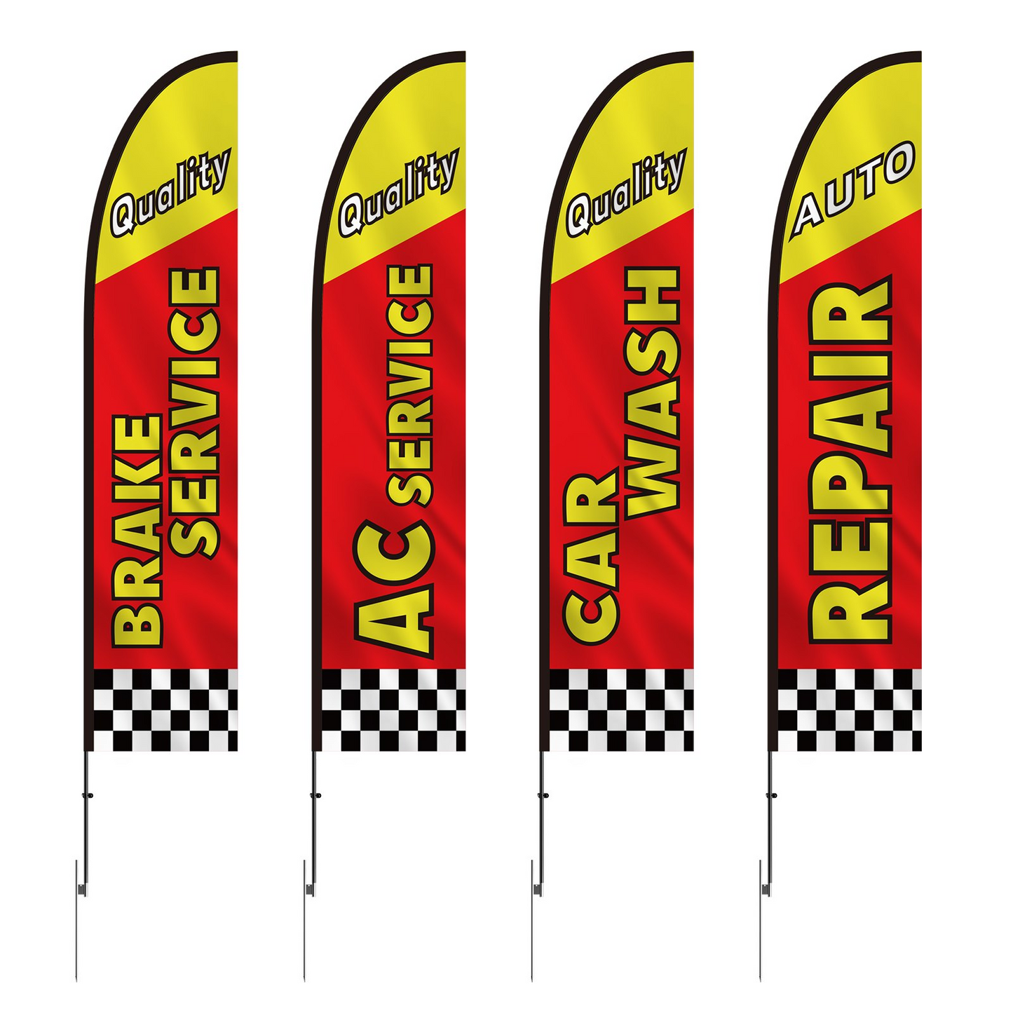 VEVOR Auto Repair Advertising Feather Flag Kit Swooper Flags and Poles 16.3 FT