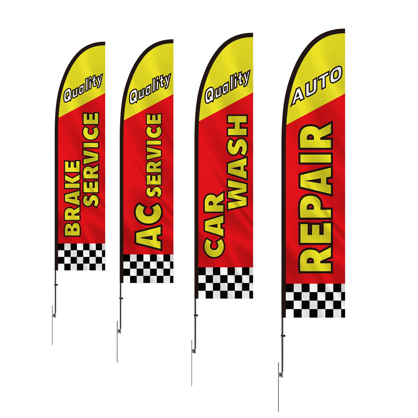 VEVOR Auto Repair Advertising Feather Flag Kit Swooper Flags and Poles 16.3 FT