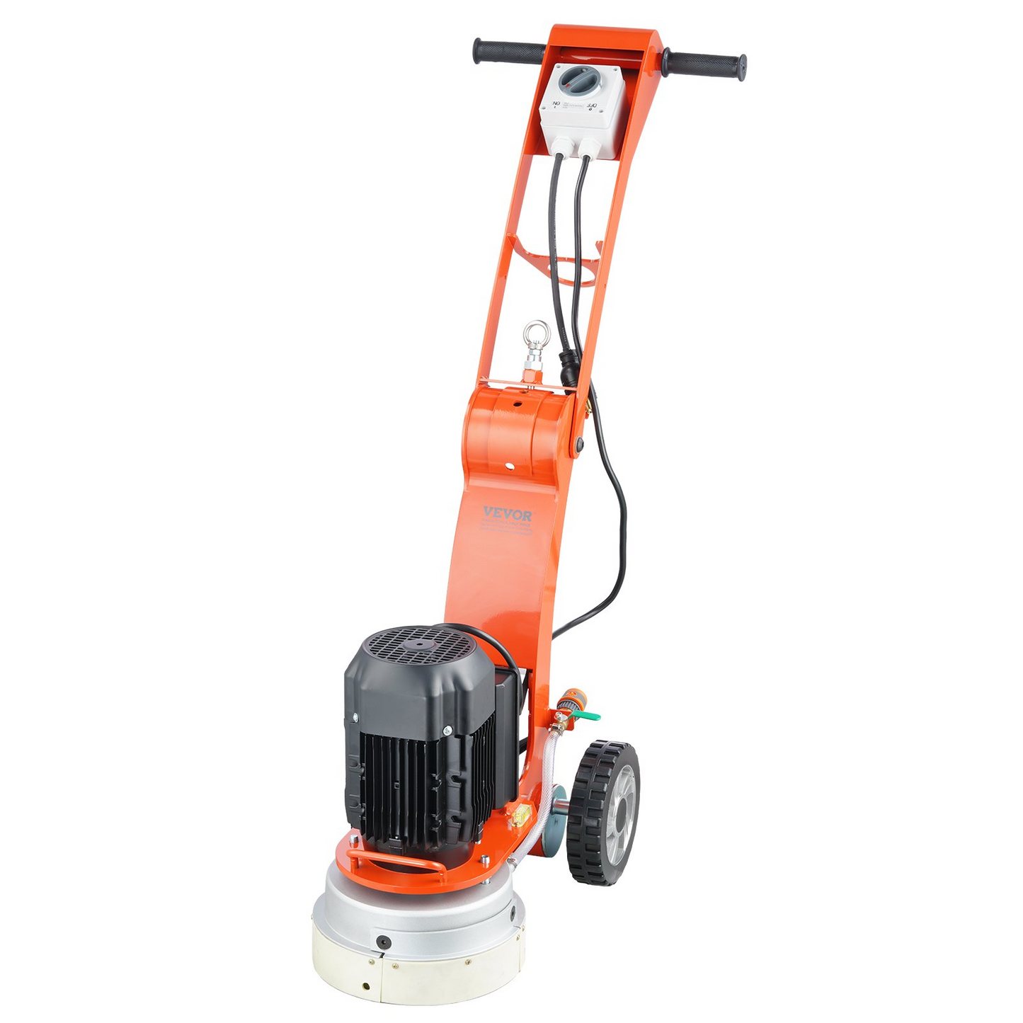 VEVOR Electric Concrete Floor Grinder 10" Walk-Behind Grinder 1.7HP Concrete Floor Polisher, 1300W Grinding Machine, 1720RPM Upgrade Brushless Motor Surfacing Grinder for Granite/Marble/Stones