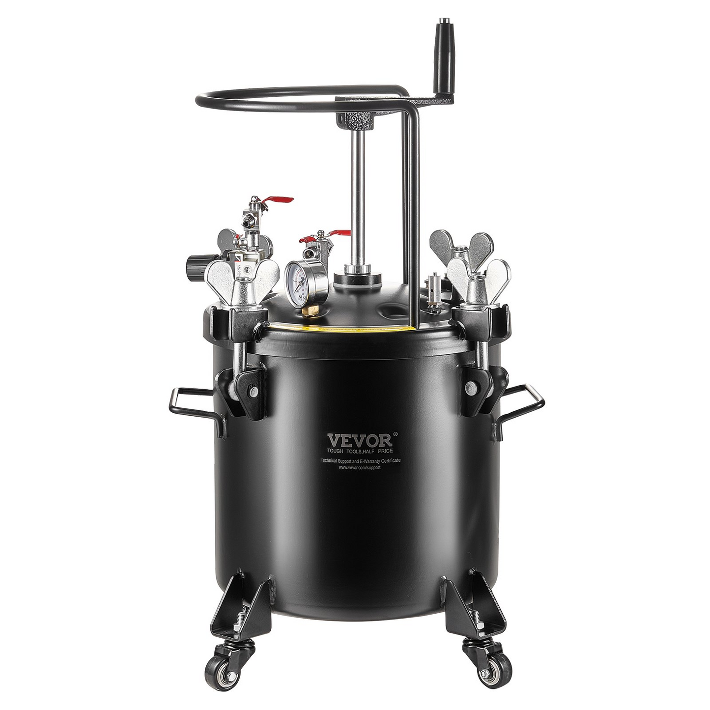 VEVOR Spray Paint Pressure Pot Tank 20L/5gal with Casters Leak Repair Sealant