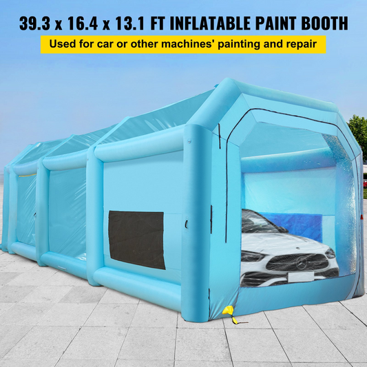 VEVOR Inflatable Paint Booth 39.4x16.4x13.1 ft Spray Paint Booth