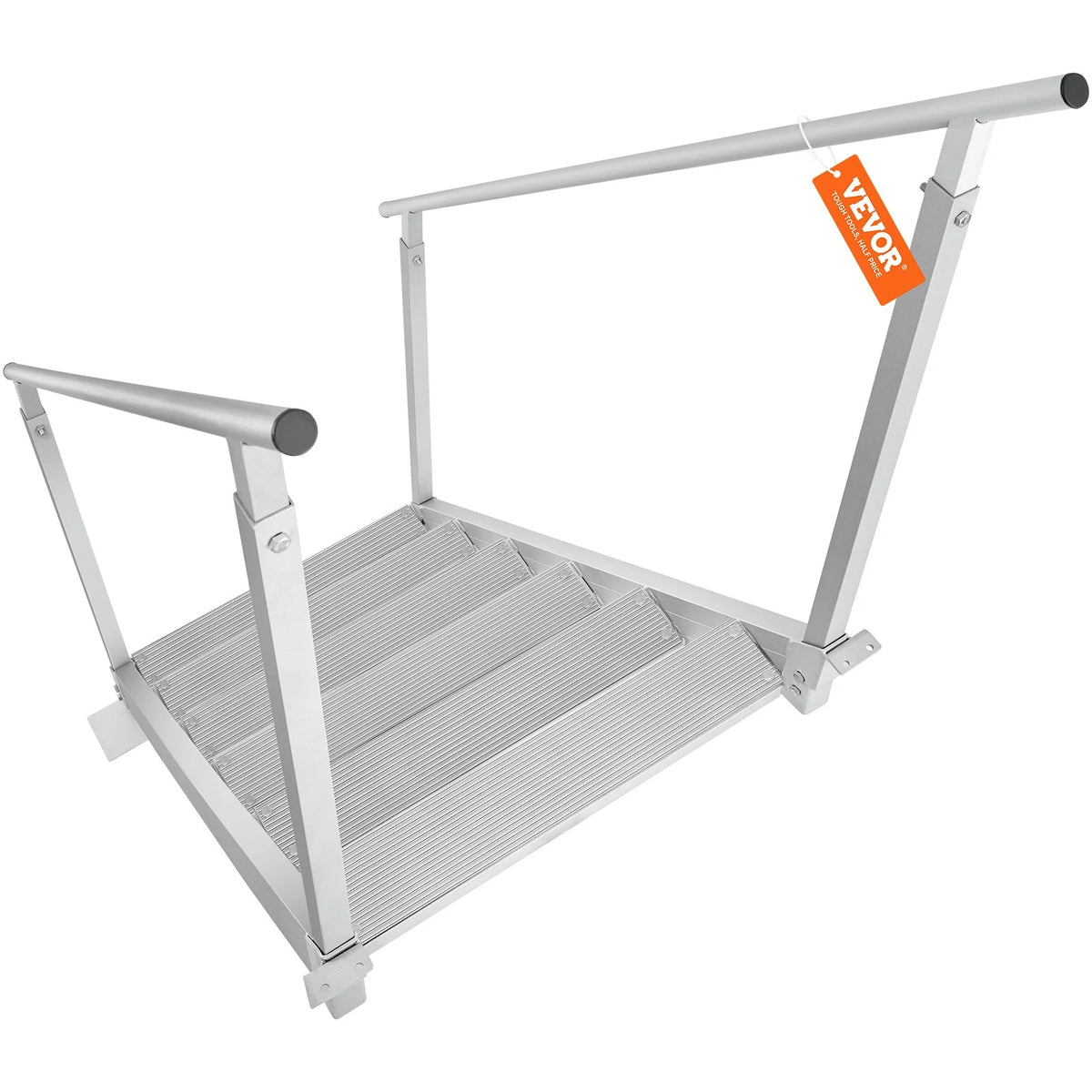 VEVOR Dock Ladder, 43''-51'' Adjustable Height, 500 lbs Load Capacity, Aluminum Alloy 6 Steps Pontoon Boat - view 18
