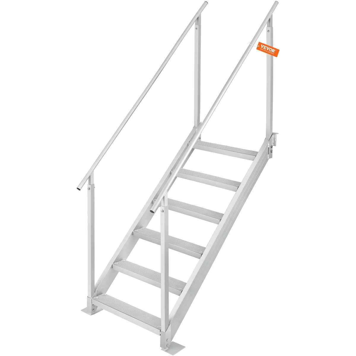 VEVOR Dock Ladder, 43''-51'' Adjustable Height, 500 lbs Load Capacity, Aluminum Alloy 6 Steps Pontoon Boat - view 19