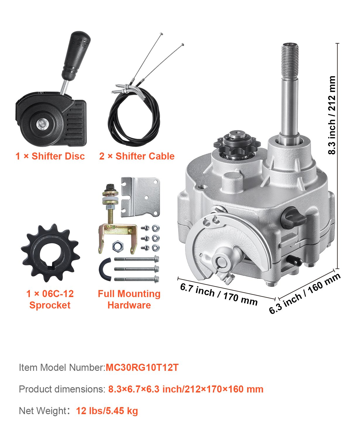 2300 RPM Drive Clutch High-Strength Clutch with 2-7HP Engine & Shift Mode