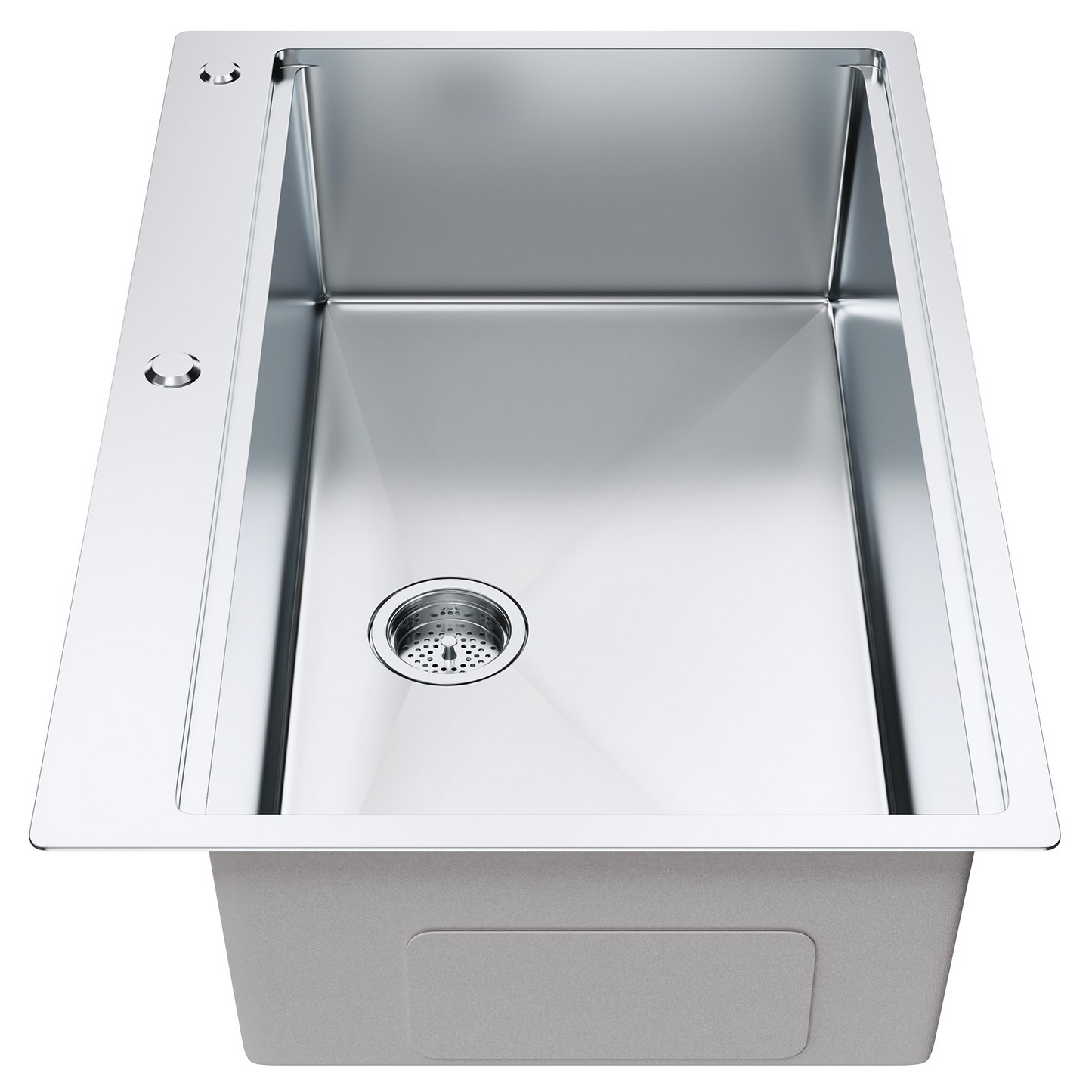 30" Kitchen Sink Top Mount Single Bowl Drop-In Basin Stainless Steel Bar