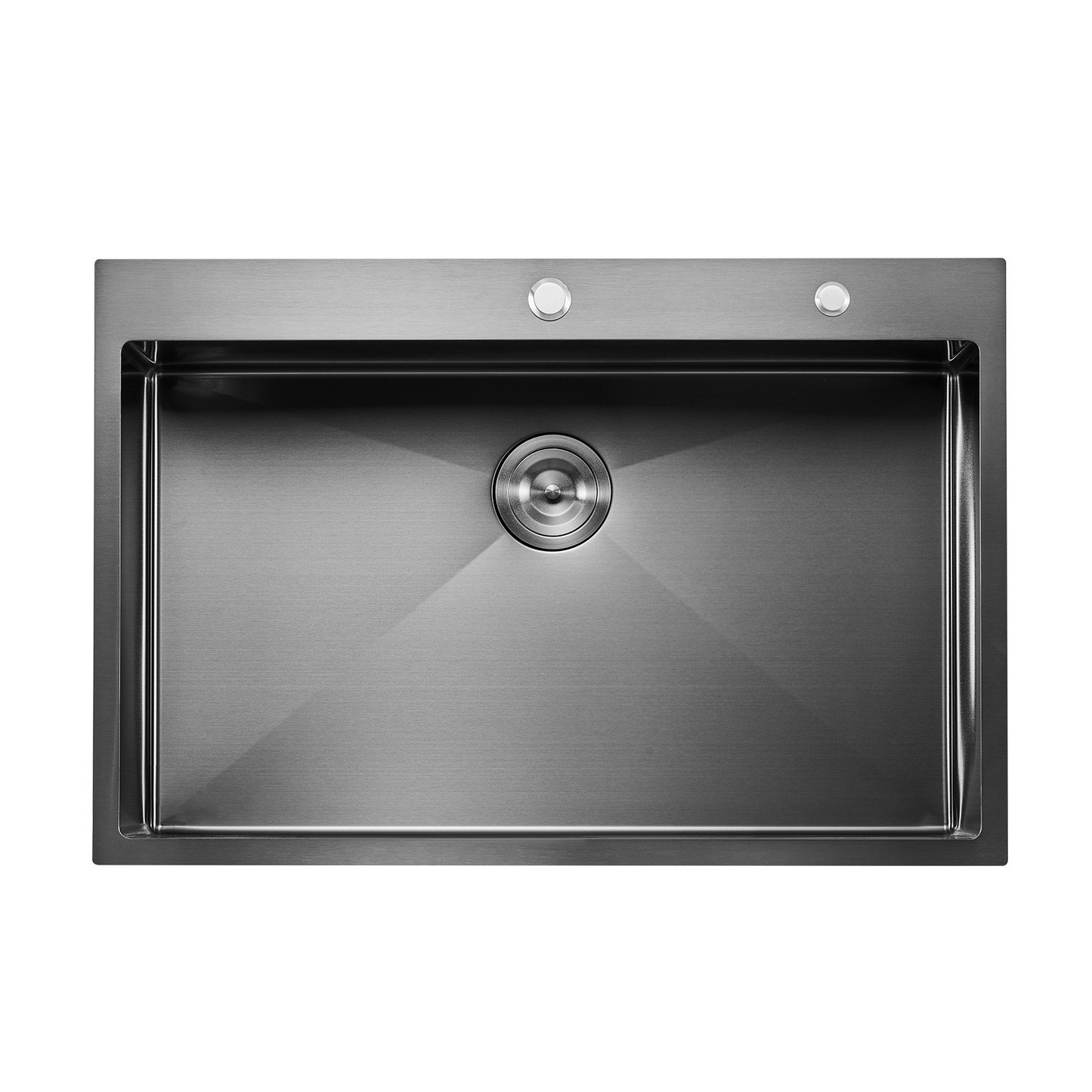 33" Kitchen Sink Top Mount Single Bowl Drop-In Basin Stainless Steel Black