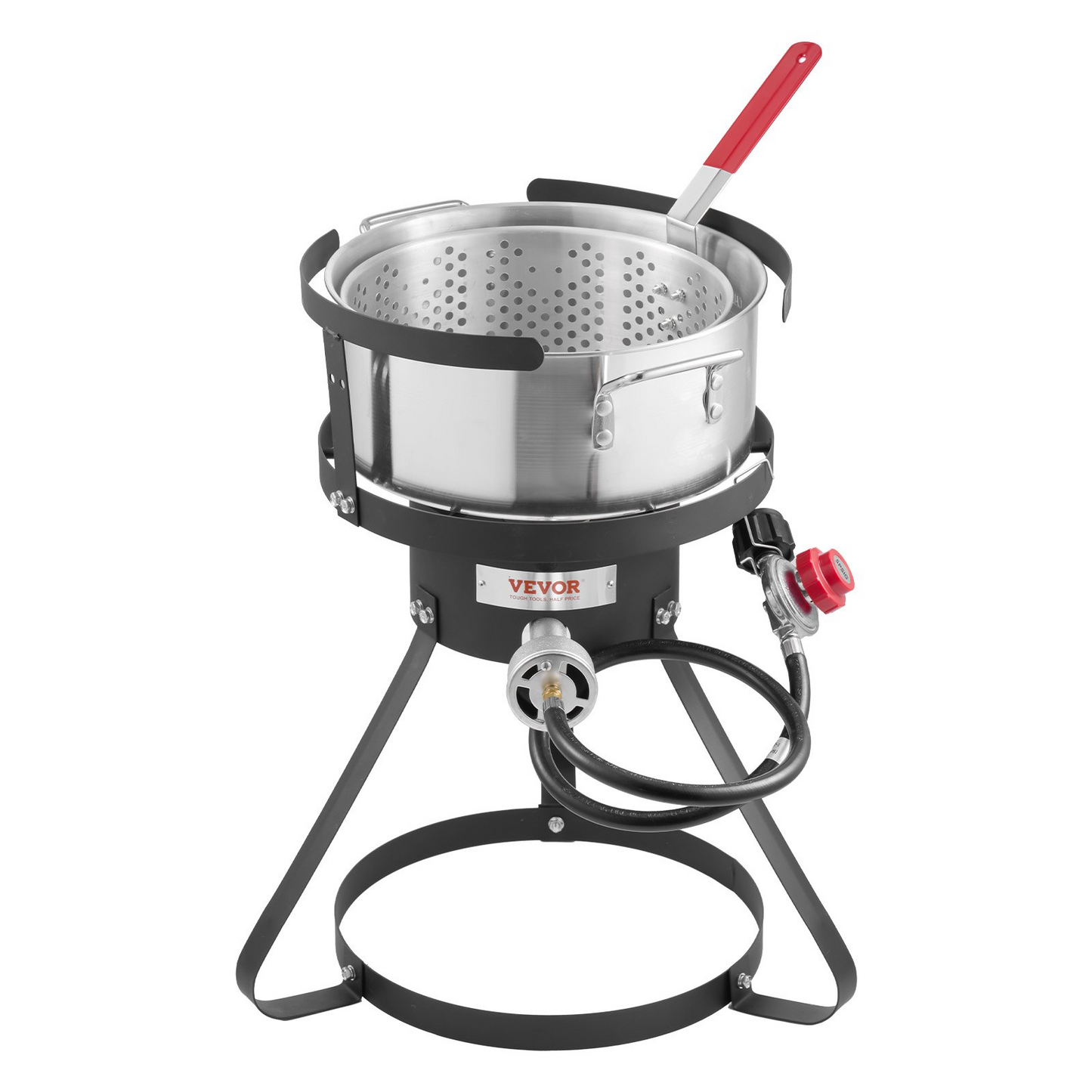 10 Qt Fish and Wing Fryer Aluminum Outdoor Propane Deep Fryer Kit with Basket