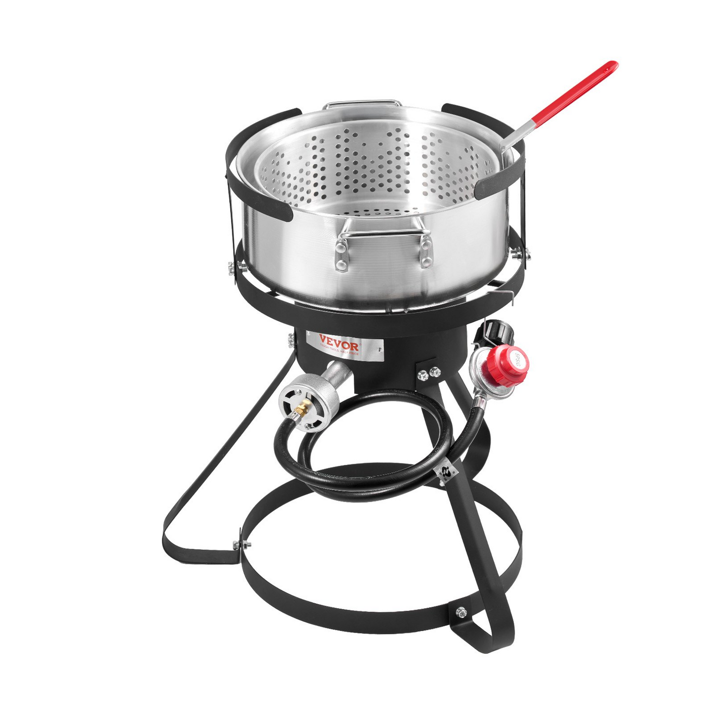 10 Qt Fish and Wing Fryer Aluminum Outdoor Propane Deep Fryer Kit with Basket