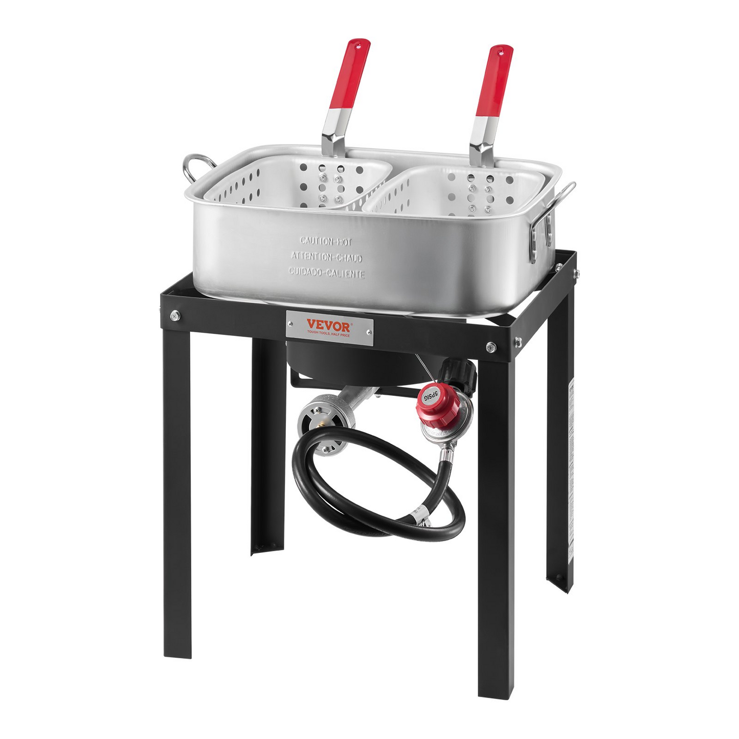 18 Qt Fish and Wing Fryer Aluminum Outdoor Propane Deep Fryer Kit with 2 Baskets