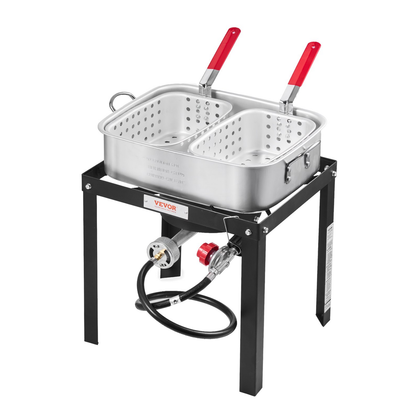 18 Qt Fish and Wing Fryer Aluminum Outdoor Propane Deep Fryer Kit with 2 Baskets