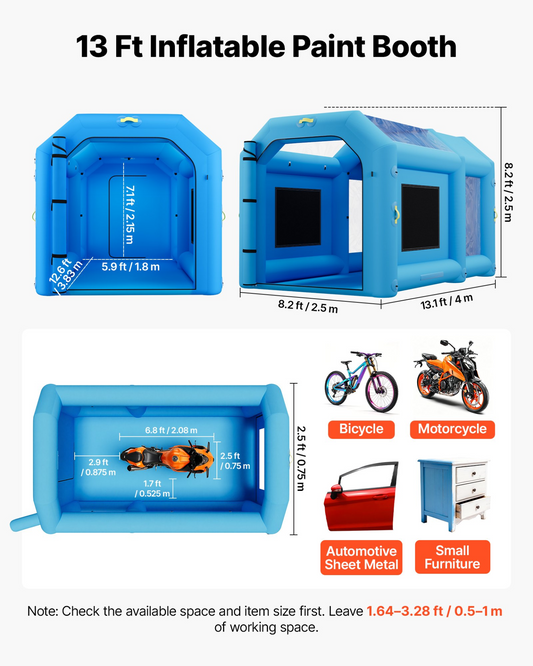 VEVOR Inflatable Paint Booth 13.1 x 8.2 x 8.2 ft