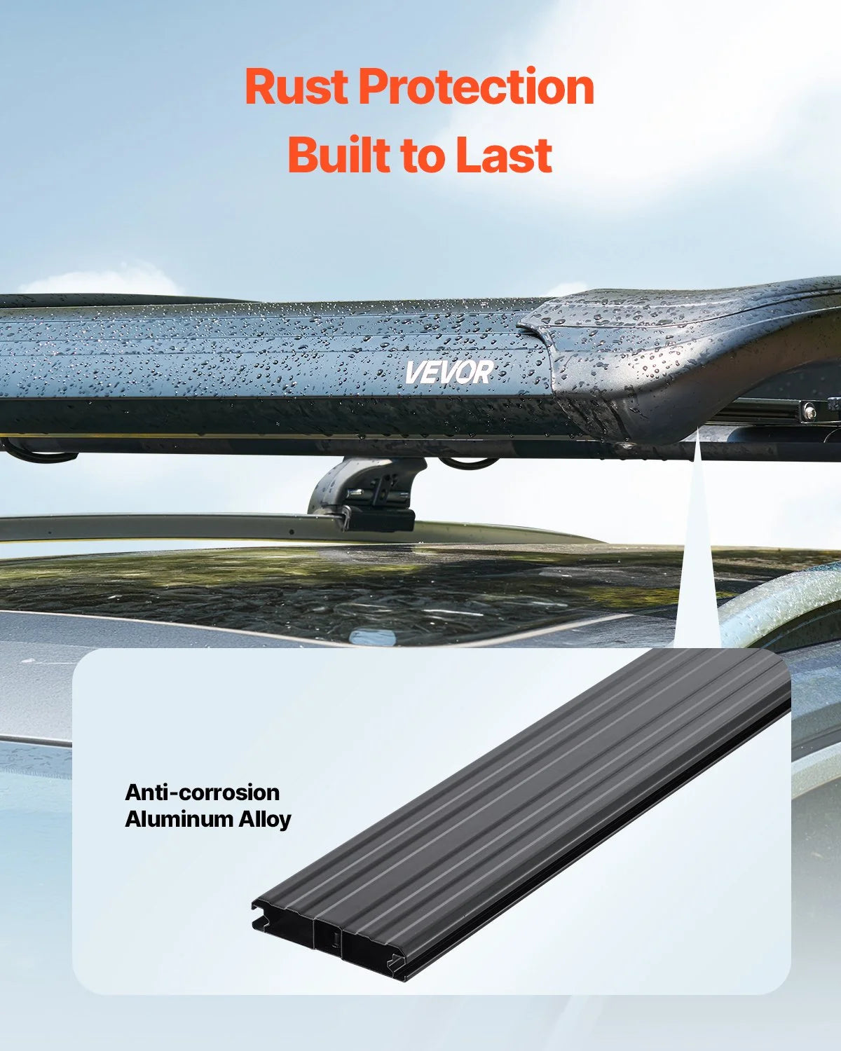 VEVOR Roof Rack Cargo Carrier, 48 x 40 x 5.6 in, Universal Rooftop Cargo Basket, Car Top Luggage Holder with - view 3