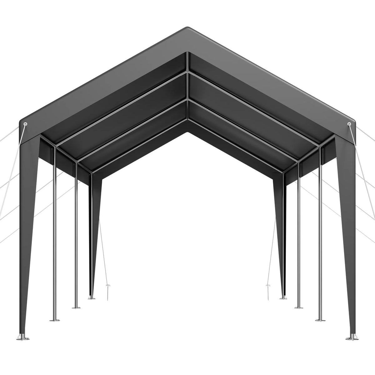Carport Car Canopy 10 x 20 FT Heavy Duty Portable Car Garage Shelter Tent Grey - view 9