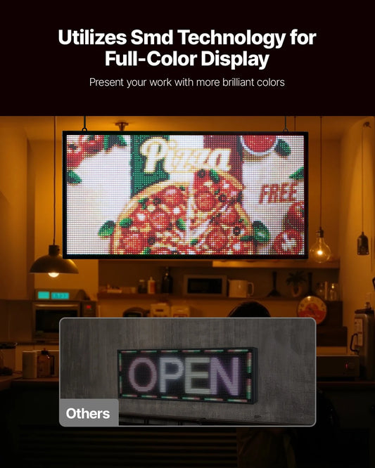 27x14 in Programmable LED Sign Digital Scrolling Display Board P5 Full-color - view 1
